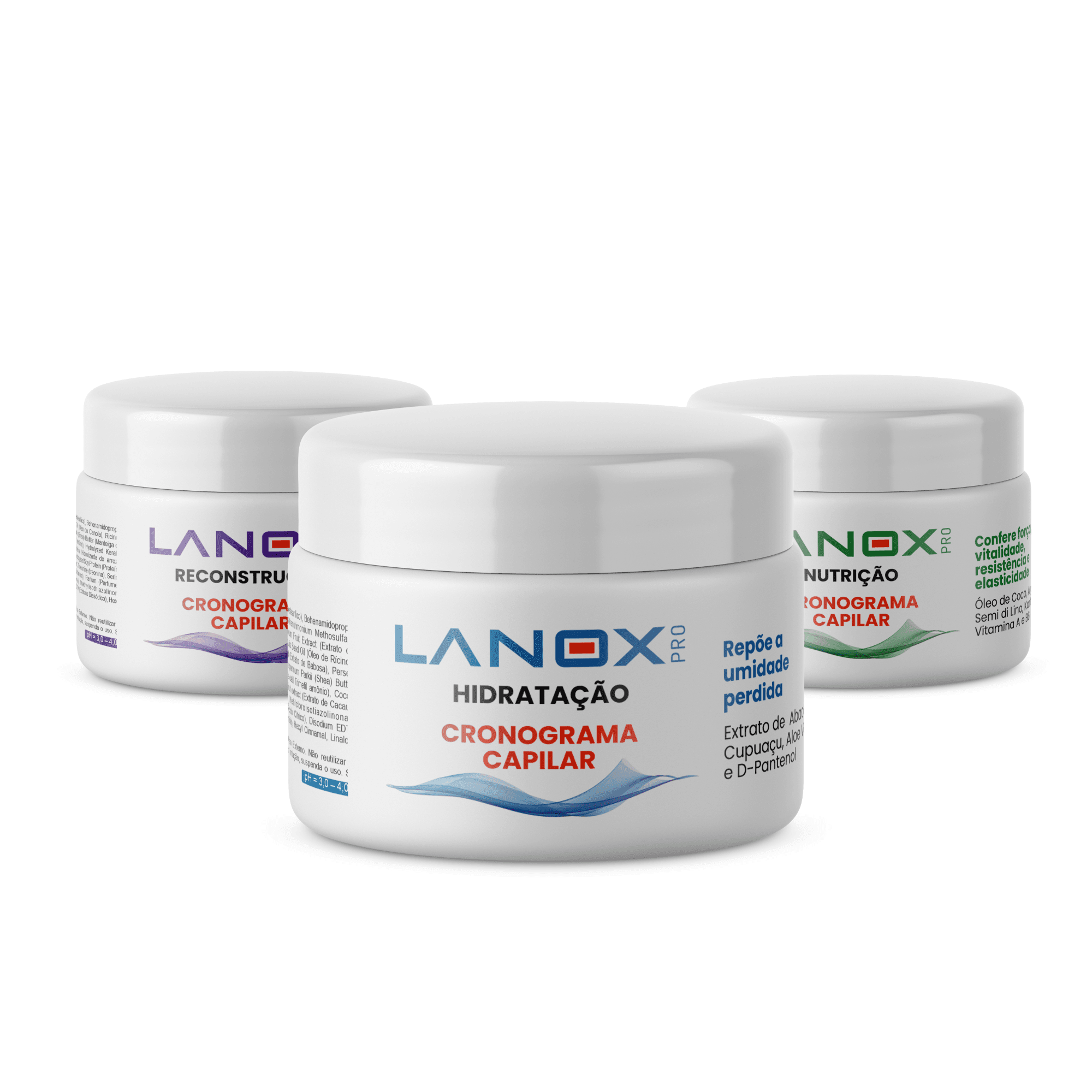 Linha Completa Cronograma Capilar - 250g - Trihair Cosméticos